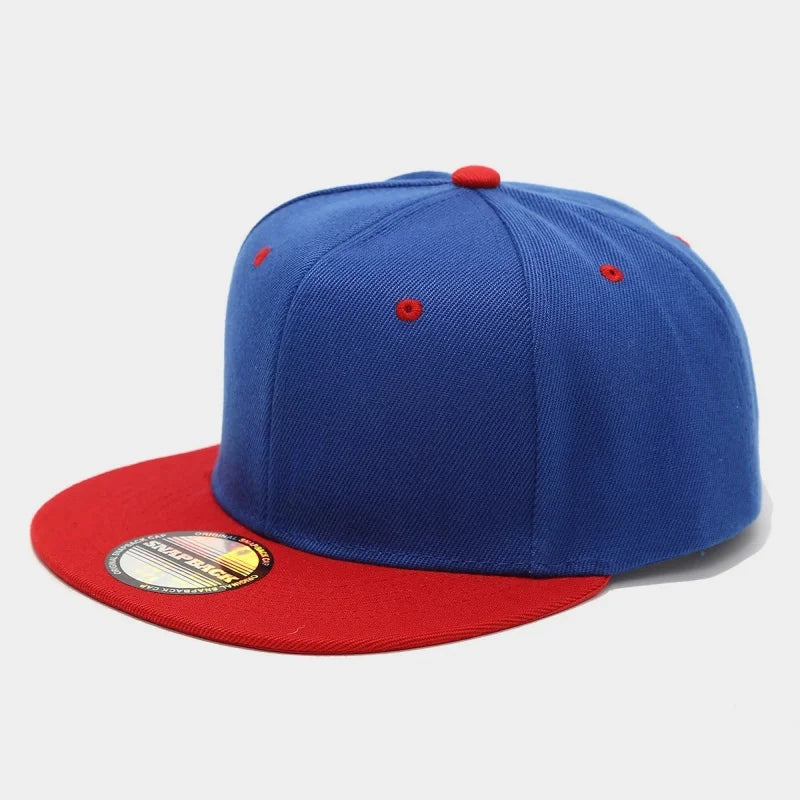 Hot Sale Cap Plain Snapback High Quality Adult Hip Hop Baseball Cap Men Women Outdoor Leisure Fashionable color blocked Hat