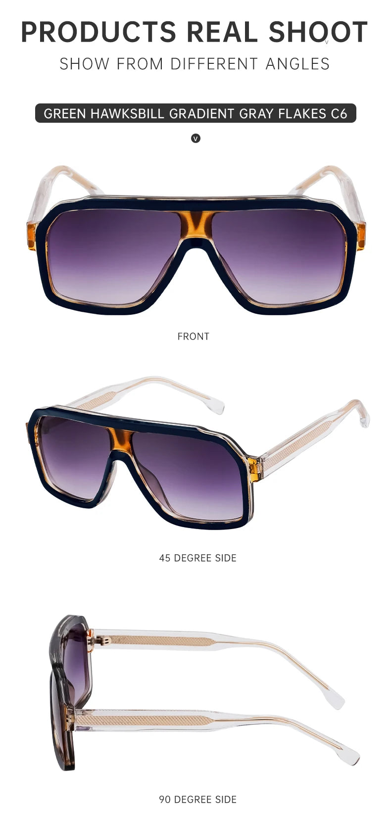 Ochelari de soare clasici, supradimensionați, pătrați, pentru bărbați, de lux, la modă, cu ramă metalică mare, ochelari de protecție, ochelari de soare eleganți pentru doamne
