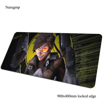 Podkładka pod mysz Overwatch, mata na biurko 900x400x3mm, duża gamingowa podkładka pod mysz i klawiaturę, prezent dla gracza PC na urodziny