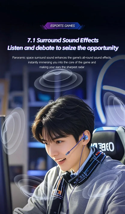 Auriculares para videojuegos con doble micrófono, auriculares estéreo Hi-Fi para videojuegos con conexión tipo C y cable de 3,5 mm, auriculares intraauriculares con reducción de ruido y micrófono para Samsung