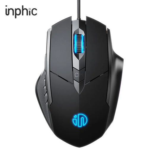 Mouse cablato Inphic W1 Esports Gaming, mouse silenzioso da ufficio, disponibile con tre o sei tasti