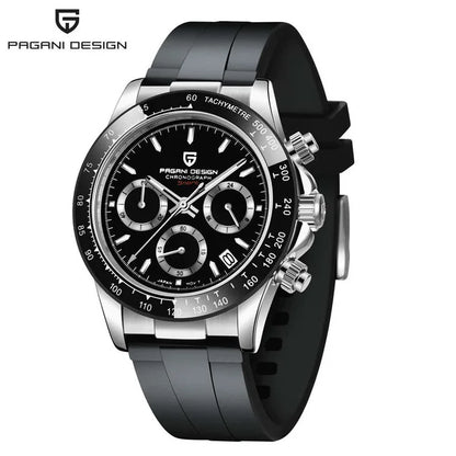 PAGANI DESIGN New Ceramic Bezel Men Quartz Wristwatches Luxurys Sapphire Glass Chronograph 100m Waterproof Stainless Watches Men