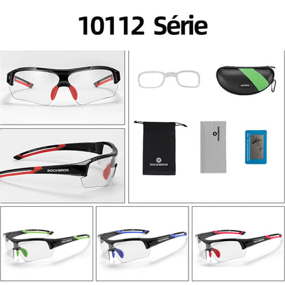 Ochelari de ciclism fotocromatici ROCKBROS, ochelari de soare pentru biciclete și sporturi în aer liber, ochelari cu schimbare de culoare, ochelari pentru MTB și biciclete de șosea, ochelari de protecție pentru biciclete