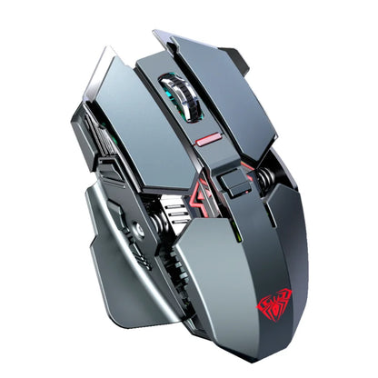 SC300 Wireless Mechanical Gaming Mouse Ergonomic RGB Backlit Rechargeable DPI Adjustable Silent Mice for Desktop Laptop Tablet