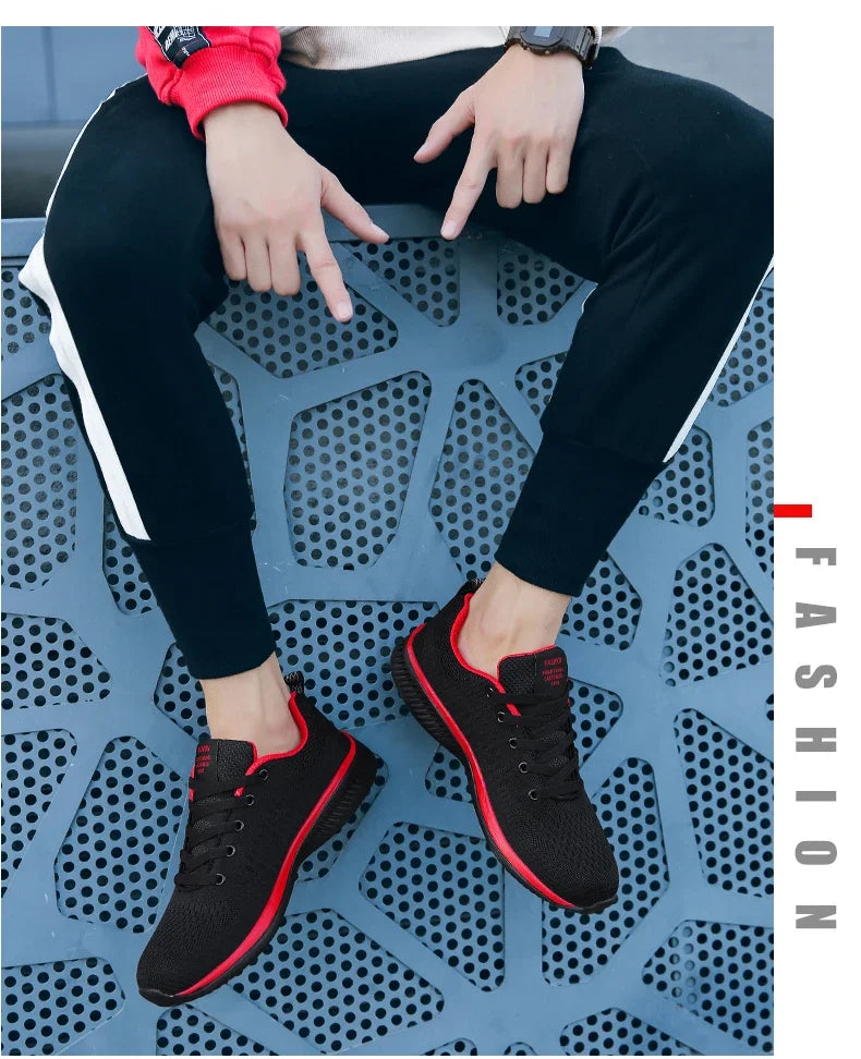 Gebreide hardloop- en wandelschoenen voor heren en dames, casual sneakers, ademende sportschoenen voor hardlopen, fitness en outdoor, lichtgewicht, maat 38-47