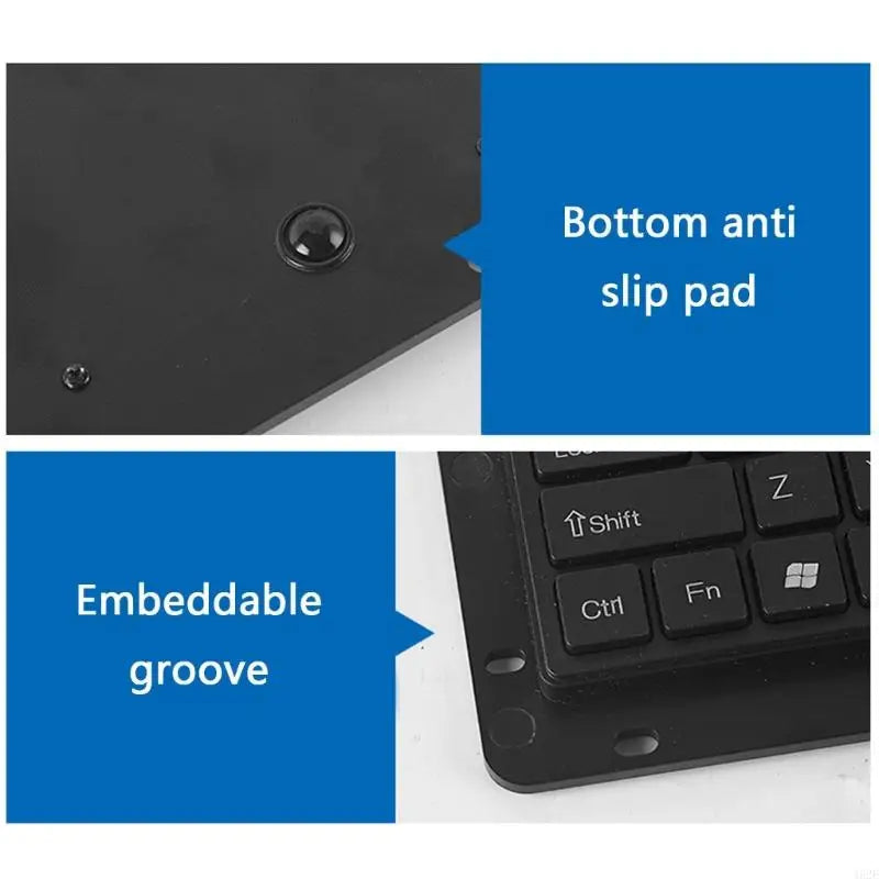 1pc Industrial USB Touch Board Keyboards with Touchpads and High Durability for Medical and Security Systems