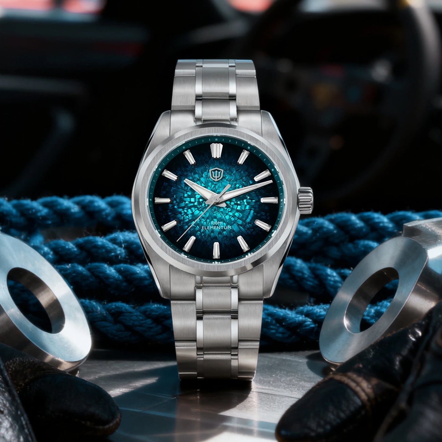 Watchdives WD0003C 38mm Watch VH31 Sweep Seconds Quartz Movement Stainless Steel Watch Elementum Original Design Men Wristwatch