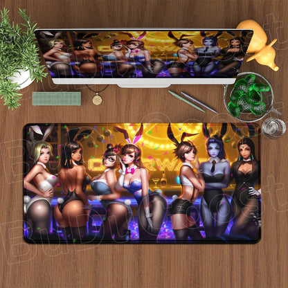 Large XXL DIY Cool Overwatch Mouse Pad Keyboard Table Gaming Accessories Non-Slip Rubber Edge locking spped Laptop Rug desk Mat, Produit gaming premium Fraquane