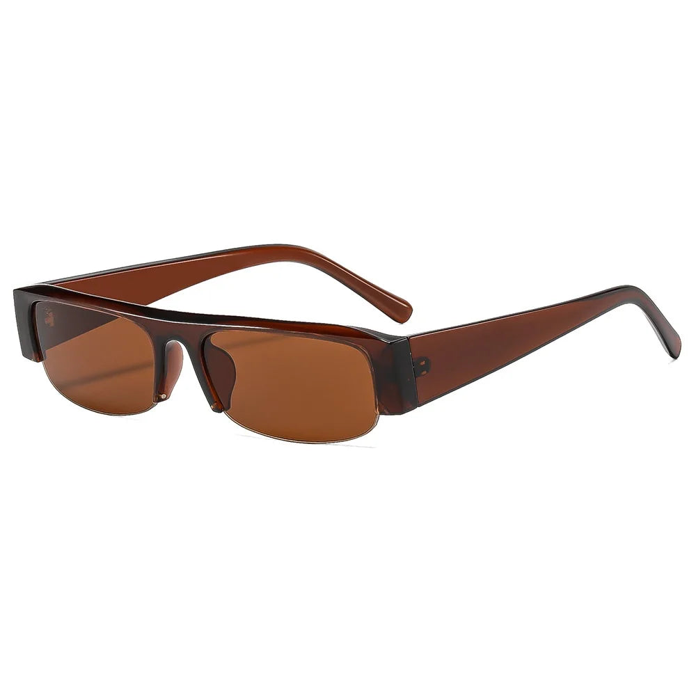 ochelari de soare vintage, mici, dreptunghiulari, cu jumătate de ramă, negri, cu lentile în degrade leopard, pentru femei, ochelari de soare la modă pentru condus