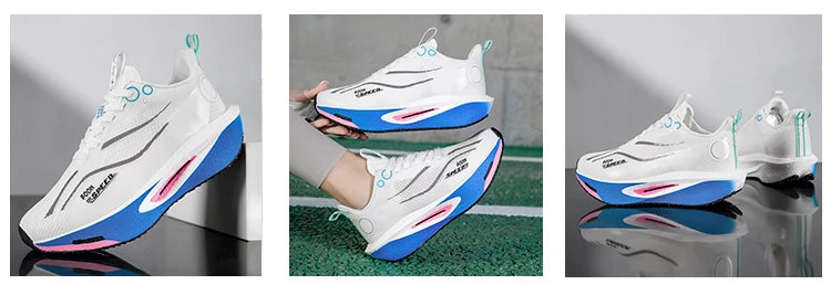 Zapatillas de running con placa de carbono para hombre y mujer, profesionales para maratón, competición y entrenamiento en carretera, transpirables y ligeras