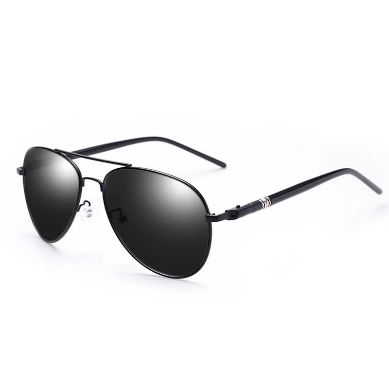 Ochelari de soare polarizați pentru bărbați și femei, ochelari colorati cu lentile reflectorizante, ochelari de soare pentru șofat, negri, unisex, cu lentile de pilot, UV400