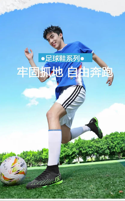 TF Long Stud Training Football Cleats Wear Resistant Breathable Firm Ground Outdoor Match Training Sports Footwear