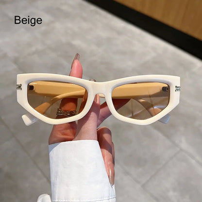Vintage Cat Eye Sunglasses Men Women New in Fashion Irregular Gradient Eyewear Shades Luxury Brand Designer Sun Glassses 2025
