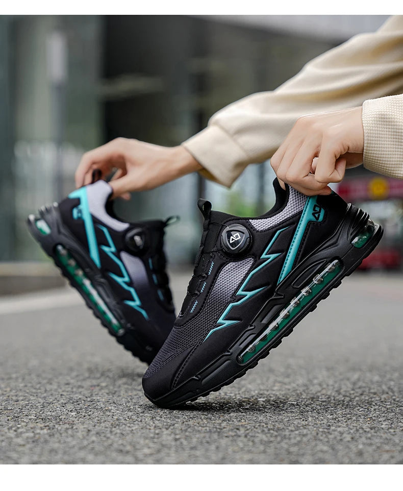 Zapatillas de running para hombre de primavera y verano, calzado de senderismo para exteriores, zapatillas de trail resistentes al desgaste con cierre BOA, transpirables, de estilo deportivo y casual