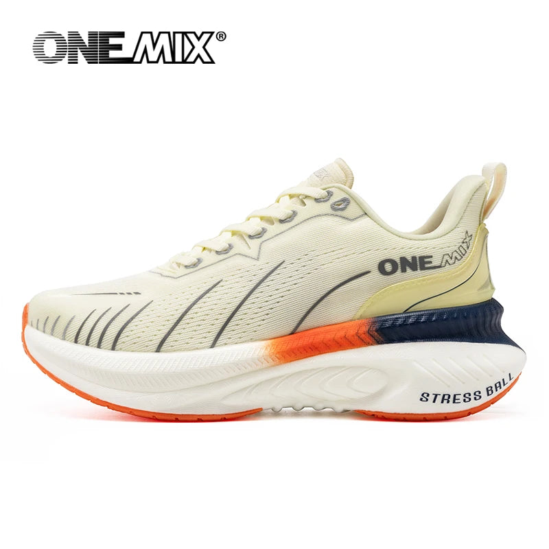 Zapatillas de running ONEMIX con nueva amortiguación para hombre, aptas para corredores de peso elevado, deportivas con cordones para mujer, antideslizantes, de exterior, zapatillas atléticas masculinas