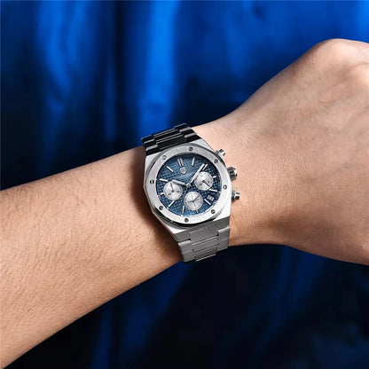 2025 PAGANI DESIGN PD1707 Mens Quartz Wristwatches 40MM Stainless Steel Sapphire Glass Waterproof Luxury Clock Gift Reloj Hombre