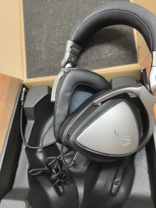 Écouteurs de jeu ASUS Quad-DAC, audio haute résolution, suppression du bruit, écouteurs filaires 3,5 mm avec micro pour PC, téléphone, ordinateur portable