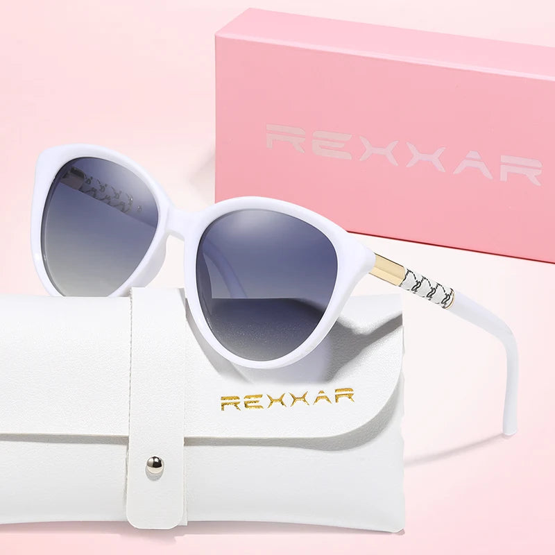 Ochelari de soare polarizați REXXAR Cat Eye pentru femei și bărbați, ochelari de soare sexy și la modă, de marcă, pentru cumpărături și petreceri, pentru bărbați și femei