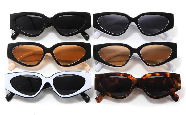 Ochelari de soare negri cu rame groase, model „Cat Eye”, pentru femei – ochelari de soare vintage la modă, ochelari clasici pentru doamne