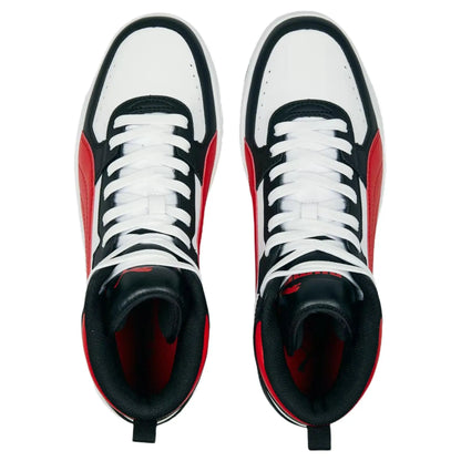 Baskets Puma Rebound Joy, confortables, polyvalentes, durables, offrant un bon maintien, mi-hautes, blanches, 374765-22