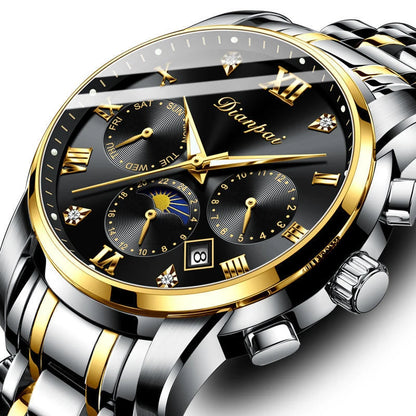 Dianpai automatisch mechanisch herenhorloge – Luxe model, waterdicht, multifunctioneel, voorzien van een lichtgevend display en een trendy ontwerp.