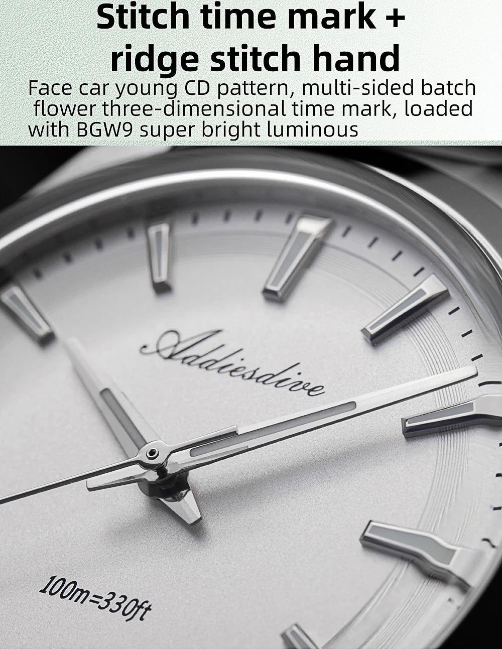 ADDIESDIVE 2024 New AD2066 Men's Watches Bubble Mirror Pot Cover Glass Stainless Steel Waterproof  Quartz Watch Man reloj hombre