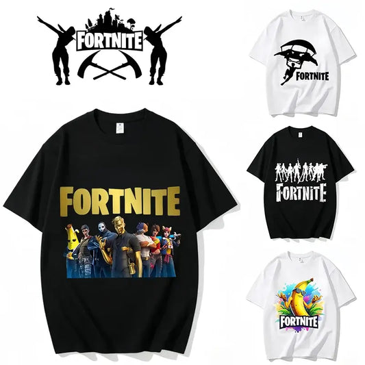 Unisex tričko pro dospělé Fortnite s kulatým výstřihem, herním tanečním motivem, módní, nové, z čisté bavlny, s krátkým rukávem, ideální pro volný čas a dovolené