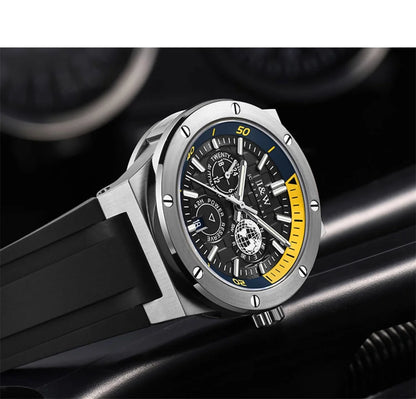 Carnival Brand IW High-End Series Luxury Imported Movement Mechanical Watch Men Sport Rubber Strap 50m Waterproof Fashion Watch