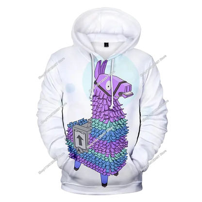 Sudadera con capucha Fortnite Anime para niños, streetwear hip-hop para hombre, ropa deportiva casual de corte holgado, moda outdoor