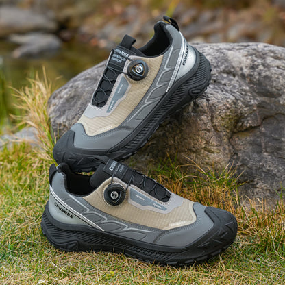 Men's Lightweight Casual Outdoor Running Shoes in Black, Grey, Khaki, Sizes 39-48, PU Material with Canvas
