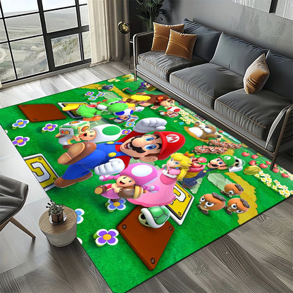 Covor cu motiv retro Mario, covor pentru sufragerie, dormitor, canapea, preș de intrare, decor, covoraș de joacă pentru copii