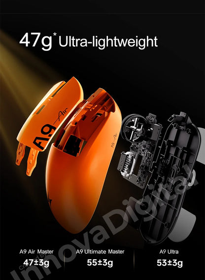 ATK Dragonfly A9 Ultimate kabellose Gaming-Maus A9 Air PAW3950 ultraleichte ergonomische E-Sports-Gamer-FPS-Maus CSGO A9 Ultra