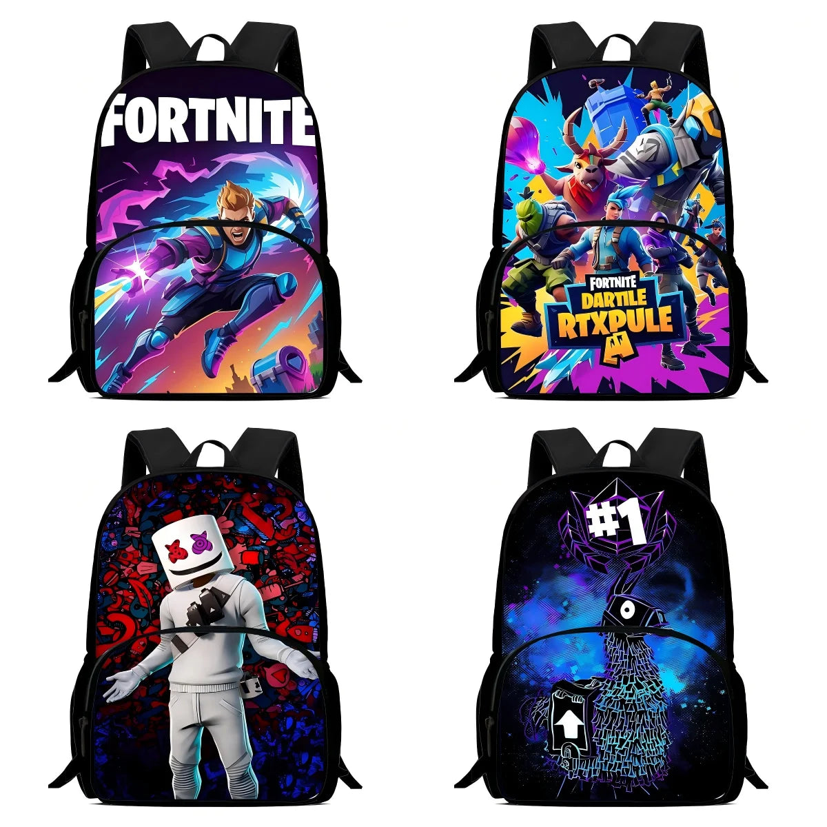 Mochilas Infantis Classic Game Fortnites para Rapazes e Raparigas, Presente de Aniversário para Estudantes, Mochilas Escolares de Grande Capacidade, Duráveis, para Campismo