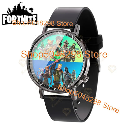 Relógio de Pulso Fortnite para Homem e Mulher, Relógio com Estampado Battle Game, Novidade 2025, Relógio de Quartzo Feminino, Presentes de Aniversário para Crianças