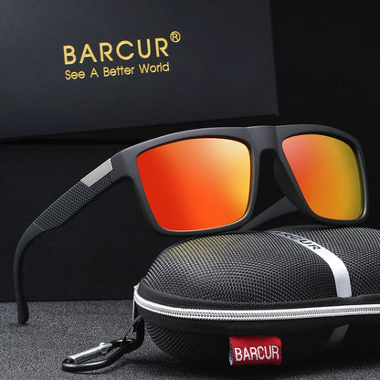 BARCUR Ochelari de soare simpli și confortabili, în stil business, pentru călătoriile zilnice, cu protecție UV, ambalaj de marcă