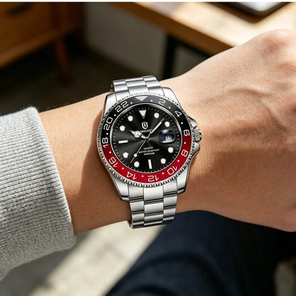 2026 New QINGXIYA Luxury Men Quartz Watches Stainless Steel Waterproof Luminous Date Watch Top Brand Men Wristwatch reloj hombre