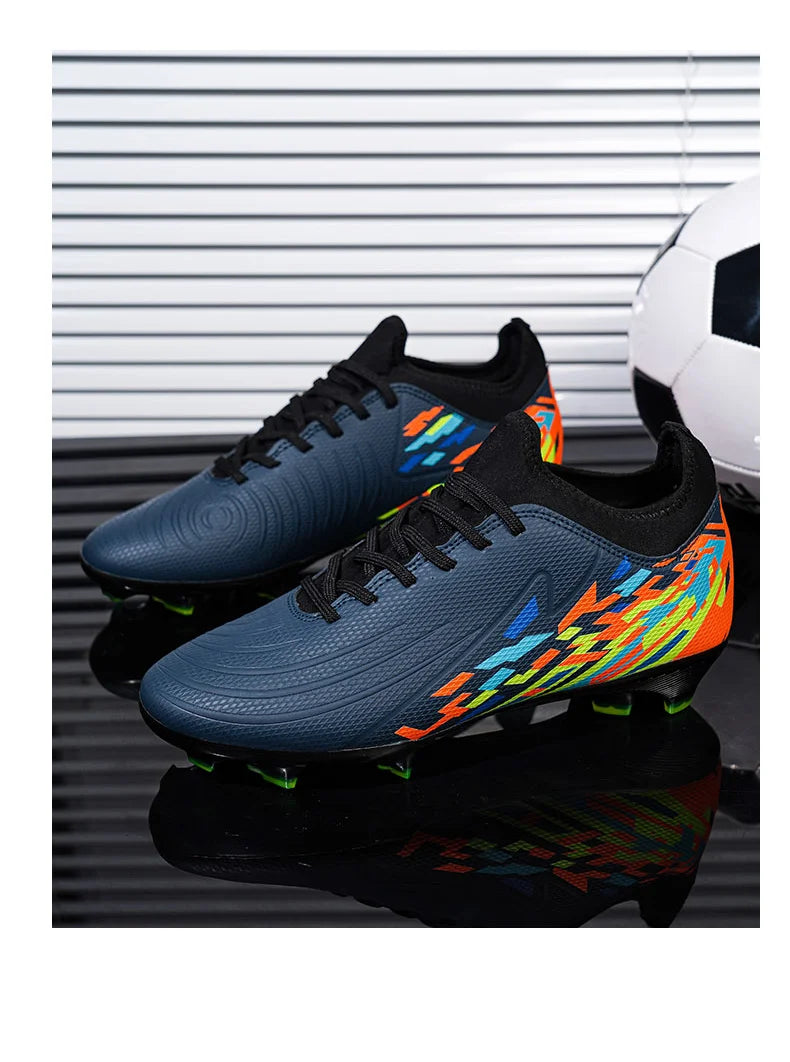 Casual Comfortable Men Sports Shoes Soccer Shoes Men Anti-slip Outdoor Grass Training Breathable Lace-up Football Boots