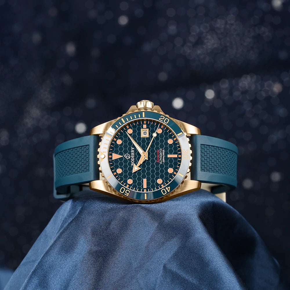Boderry Bronze Watch Seaturtle Titanium Diver Luxury Wristwatch Automatic Mechanical Wristwatch Sport 200M Waterproof Luminous