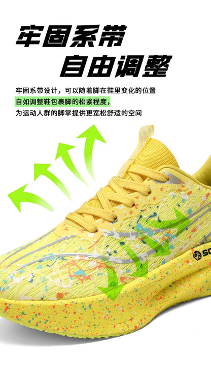 Running Shoes Carbon Board 2026 Marathon Cushion Men's Sports Breathable Lightweight Women's Comfortable Athletic Non-skid Sneakers