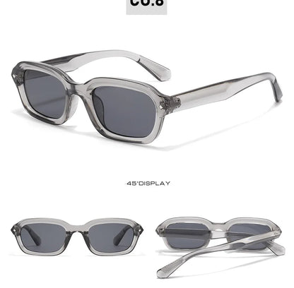 BOYSEEN Ochelari de soare de plajă pentru bărbați, de vară, portocalii, UV400, ochelari de soare punk cu ramă îngustă și formă pătrată