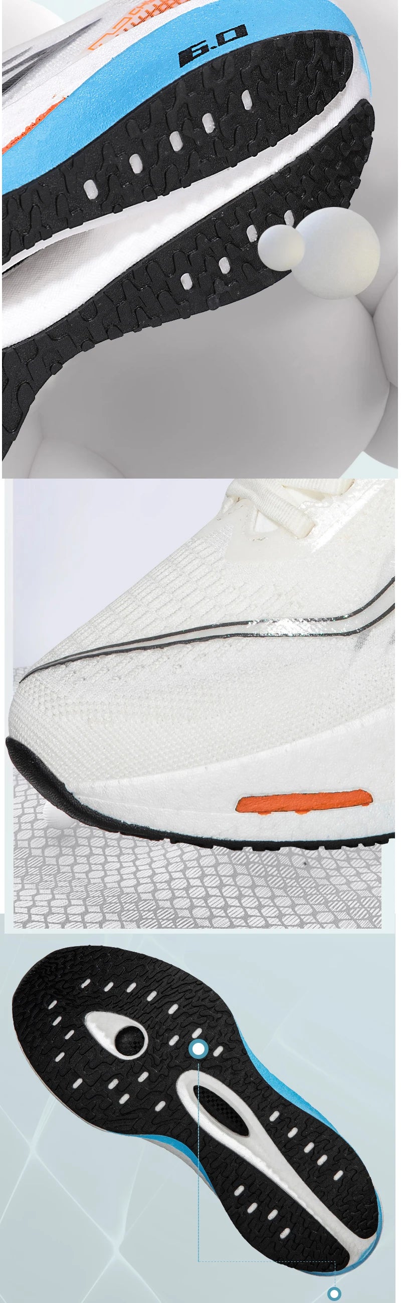 New Sports Shoes for Men & Women, Running Sneakers with Carbon Plate, Male Marathon Racing, Shock-Absorbing Athletics Training Shoes