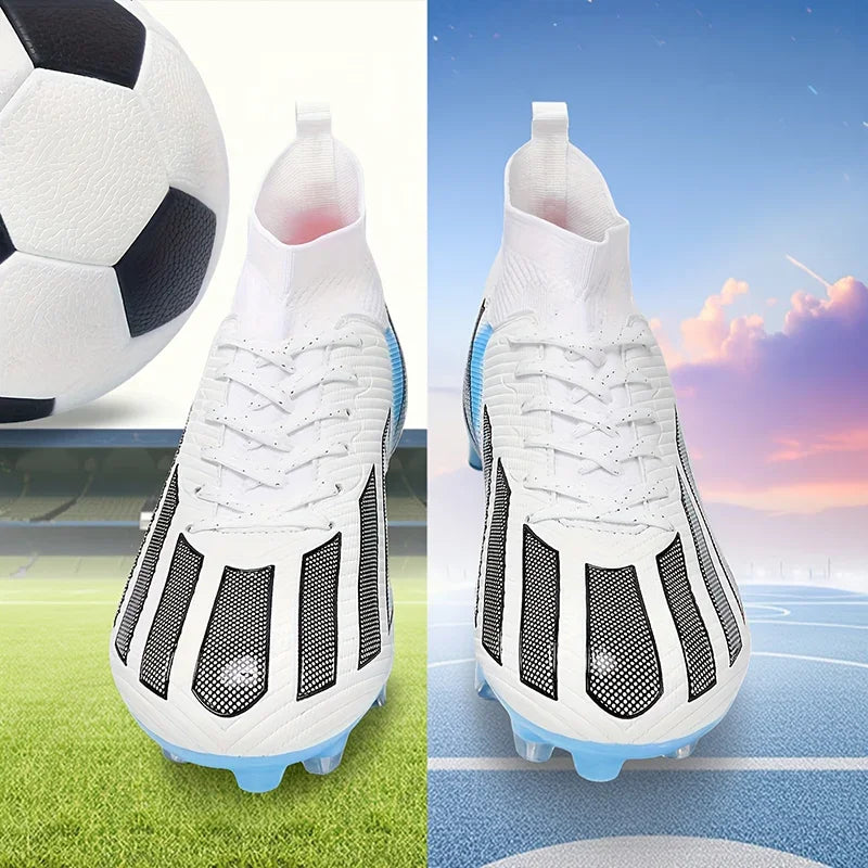 Ghete de fotbal pentru bărbați, crampoane pentru băieți, încălțăminte de fotbal ultraușoară sport, pentru adulți, profesională, antiderapantă și confortabilă, pentru antrenament și meciuri pe iarbă