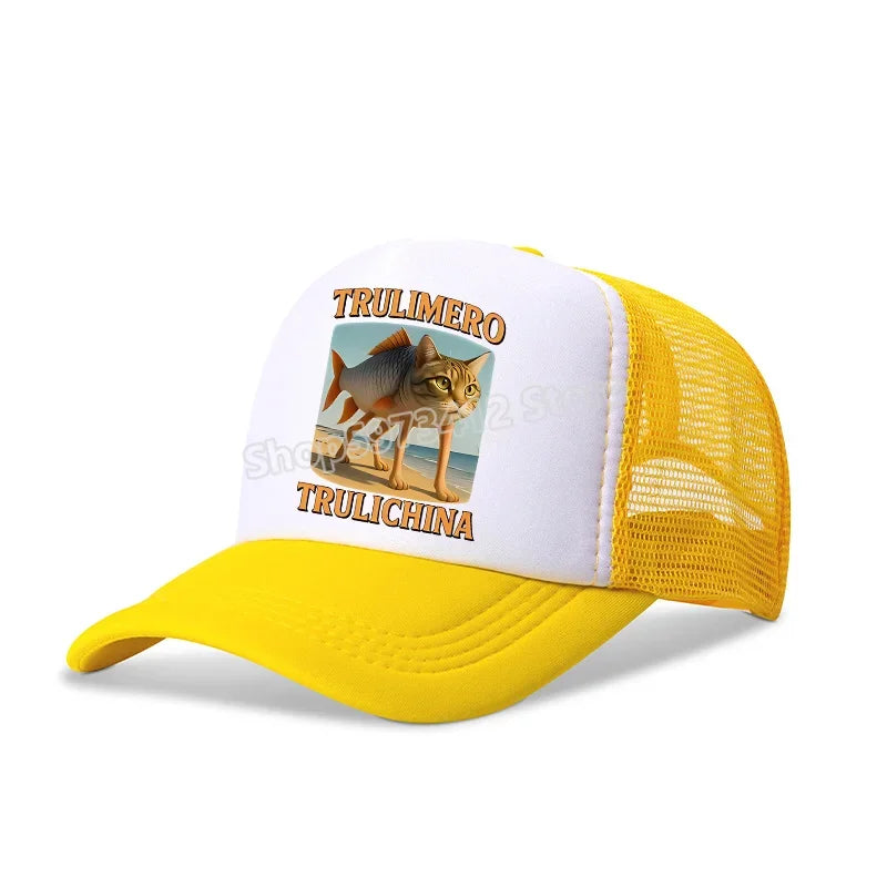 Italian Brainrot Baseball Caps Funny Anime Printed Tung Tungtung Sahur Sunny Hats Summer Adjustable Famliy Headdress Cap Gifts