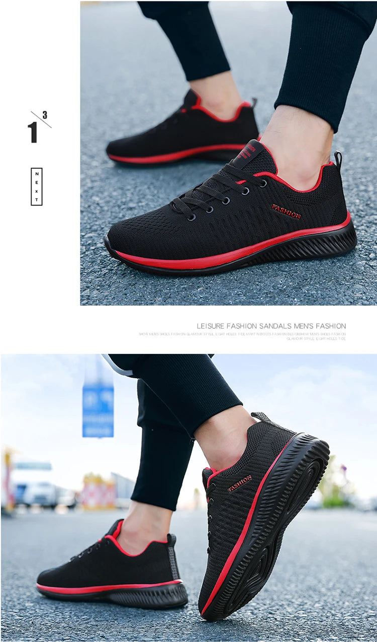 Men's Running Shoes Breathable Light Comfortable Men's Casual Shoes Tennis Outdoor Slip-On Walking Sneakers