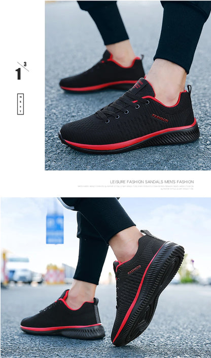 Men's Running Shoes Breathable Light Comfortable Men's Casual Shoes Tennis Outdoor Slip-On Walking Sneakers
