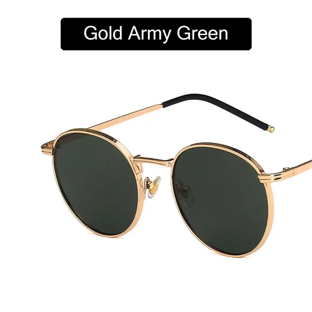 Ochelari de soare la modă pentru femei și bărbați, ochelari de soare rotunzi, ochelari pentru femei cu ramă metalică, ochelari de pescuit pentru bărbați, ochelari Hip Hop cu ramă metalică, ochelari de soare UV400