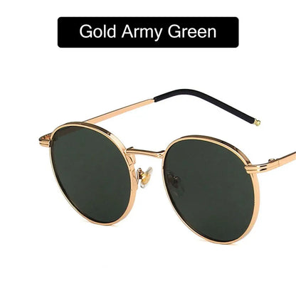 Ochelari de soare la modă pentru femei și bărbați, ochelari de soare rotunzi, ochelari pentru femei cu ramă metalică, ochelari de pescuit pentru bărbați, ochelari Hip Hop cu ramă metalică, ochelari de soare UV400