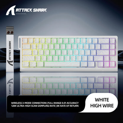 Magnetic Switch Keyboard ATTACK SHARK X68HE X68PRO HE and FREEWOLF F68 Wired F68Pro Wireless for Pro Gaming 0.01mm Rapid Trigg