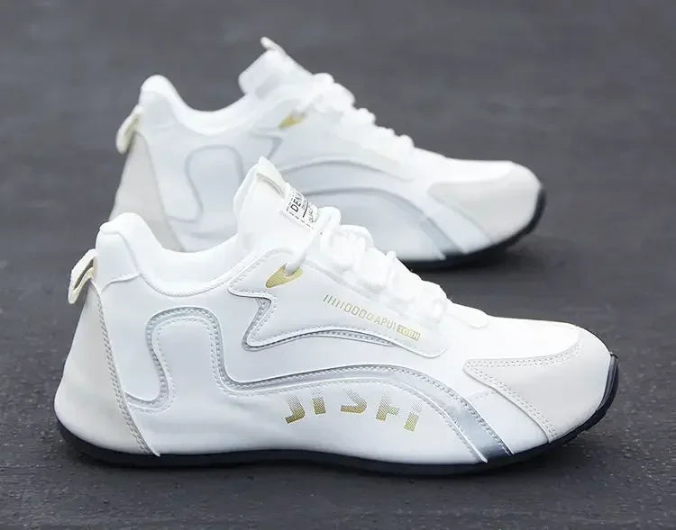 Vattentäta sneakers i PU-läder för män, lediga sportskor, lätta, andningsbara, platta och halkfria tennisskor, Zapatillas Hombre
