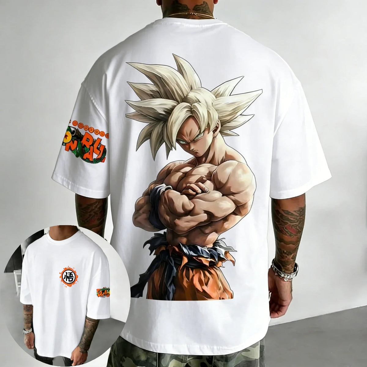 Dragon Ball Anime Pure Cotton T-shirt Summer New Goku Printed Men's and Women's Harajuku Hip Hop Casual Short Sleeve Top